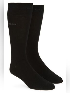 BOSS 4-Pack Solid Cotton Blend Dress Socks